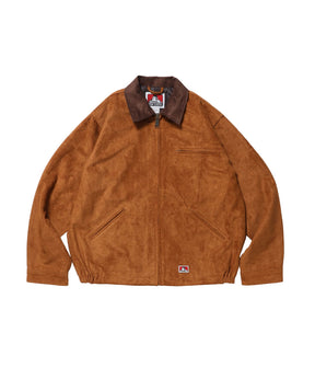 FAUX SUEDE WORK JACKET / ワーク ジャケット ジップ スウェード ポケット ベージュ系その他3