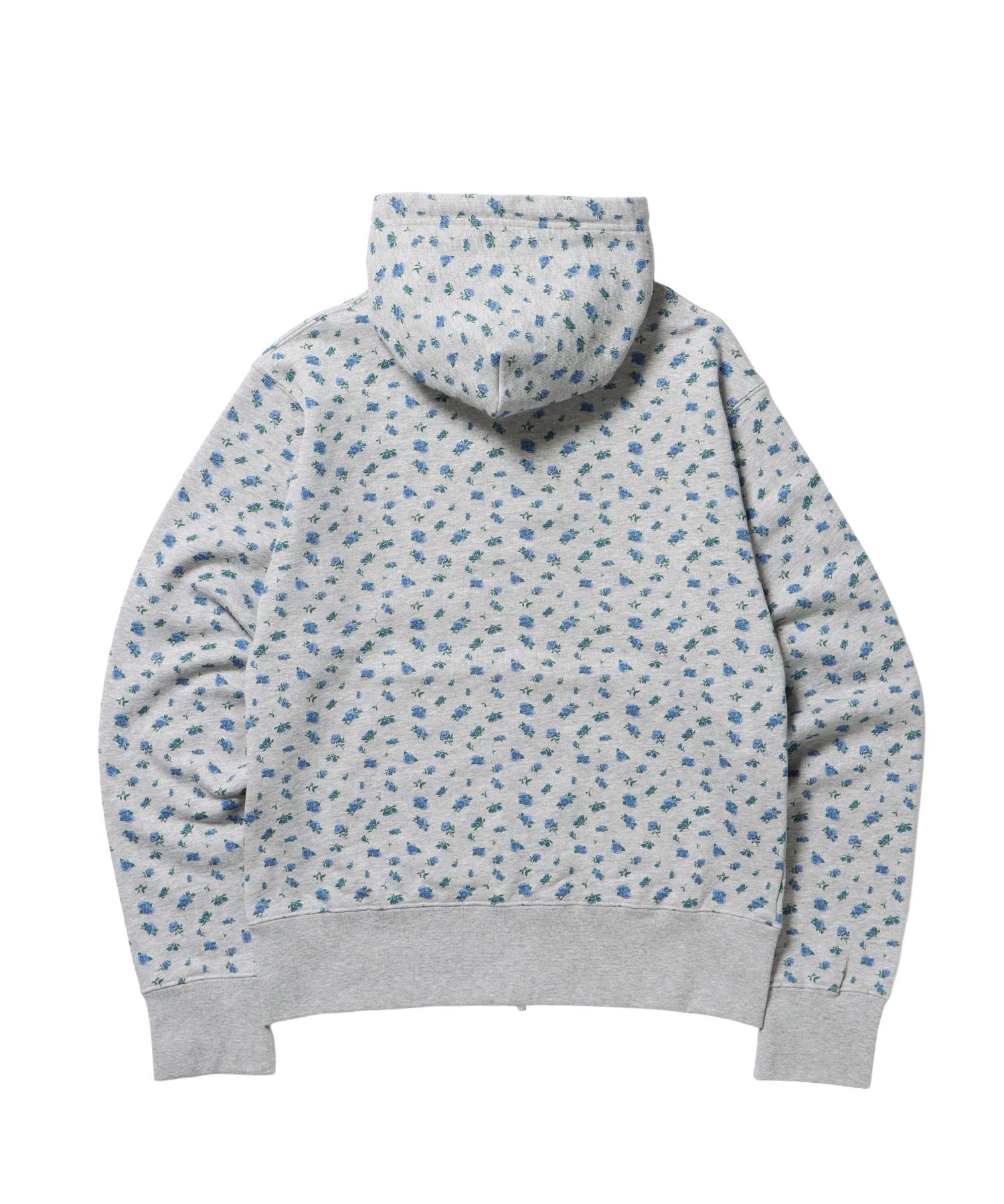 sqnz logo pt zip p/k /ジップパーカー フーディ 裏毛 ワンポイント ダブルジップ 花柄 星柄 柄83