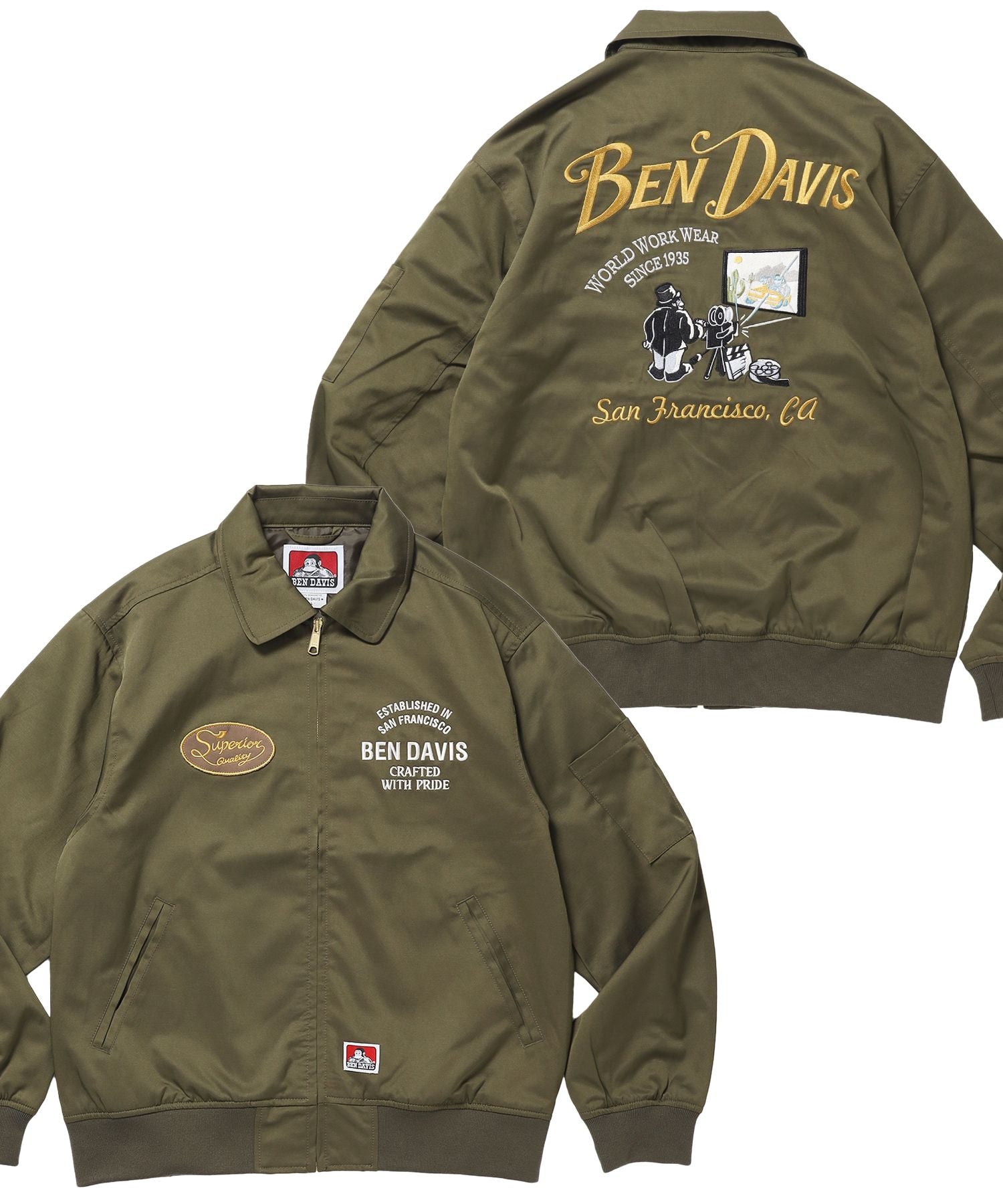 BEN DAVIS（ベンデイビス）】THEATER EMB BM JACKET / ワーク 