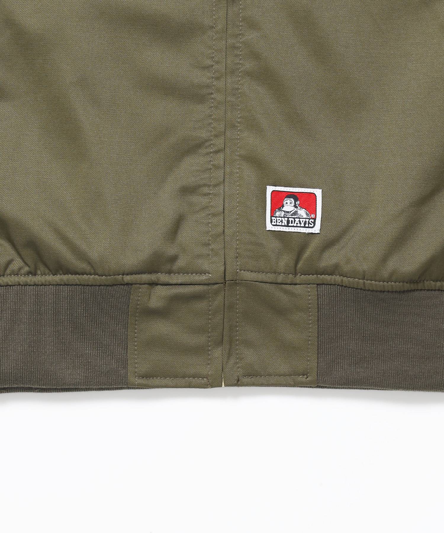 THEATER EMB BM JACKET / ワーク ジャケット ジップ 刺繍 ポケット ワンポイント カーキ