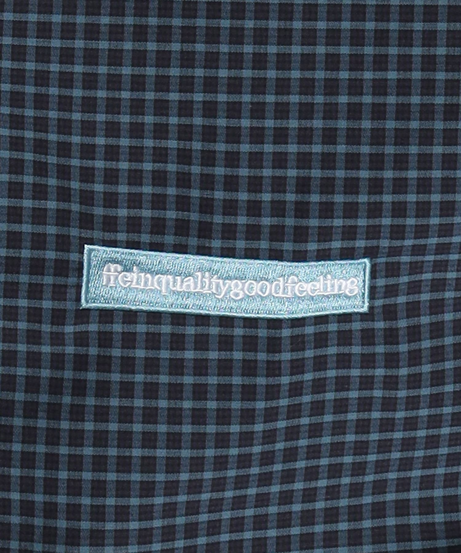 2WAYチェックトートバッグ / ユニセックス バック 2WAY 雑貨 刺繍 チェック ポケット ネイビー