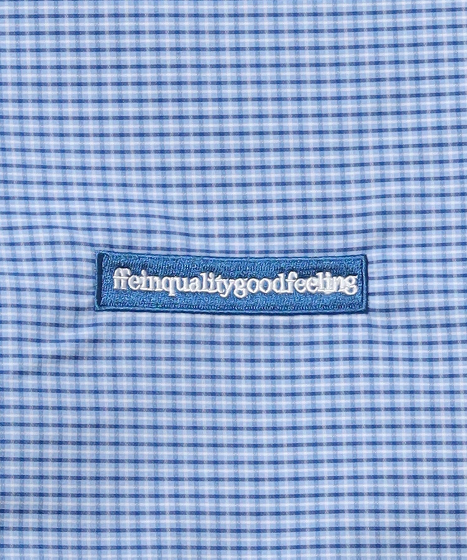 2WAYチェックトートバッグ / ユニセックス バック 2WAY 雑貨 刺繍 チェック ポケット ブルー