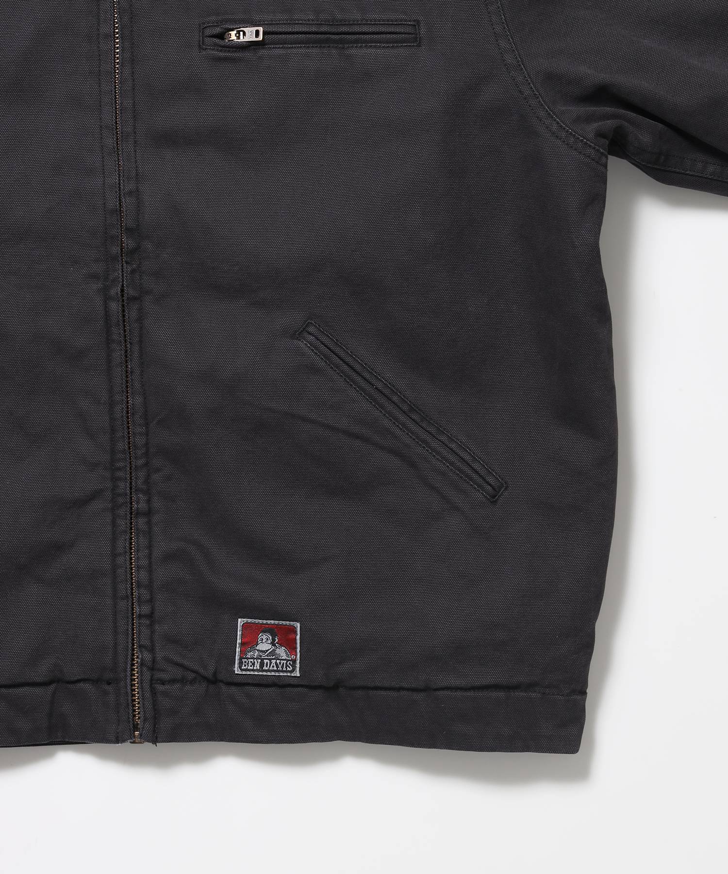 ZIP FRONT TRUCKER JACKET / トラッカージャケット コーデュロイ衿 ショート丈 中綿キルティング アウター ユニセックス