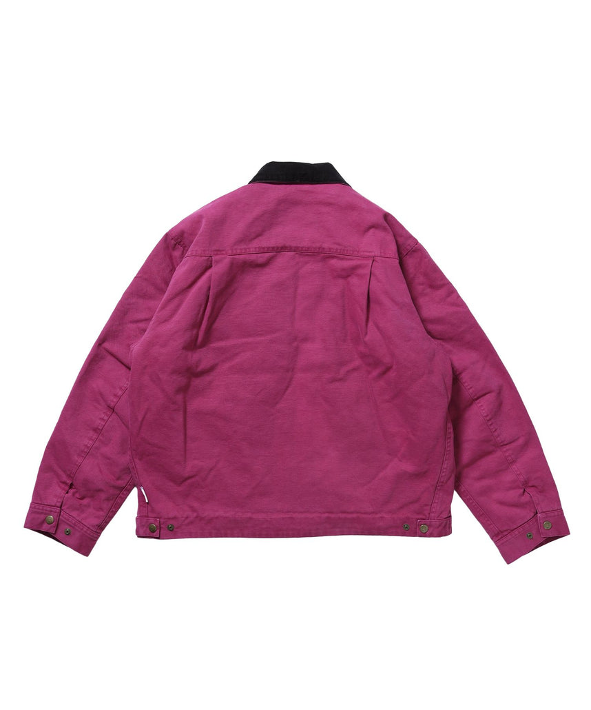 ZIP FRONT TRUCKER JACKET / トラッカージャケット コーデュロイ衿 ショート丈 中綿キルティング アウター ユニセックス