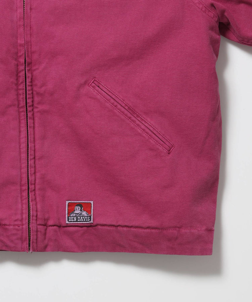 ZIP FRONT TRUCKER JACKET / トラッカージャケット コーデュロイ衿 ショート丈 中綿キルティング アウター ユニセックス