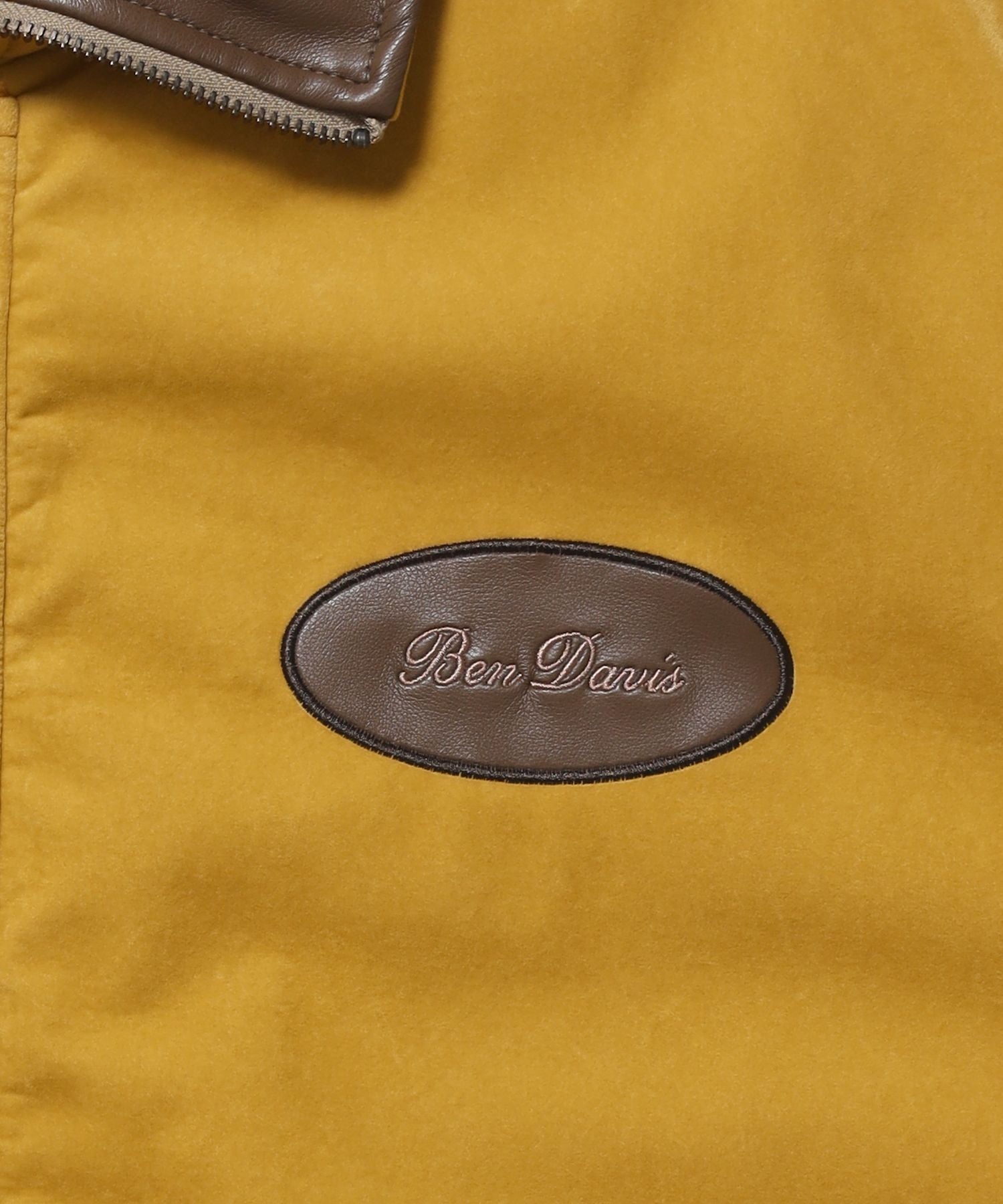 FAUX SUEDE RESCUE JACKET / レスキュージャケット フェイクスエード 中綿キルティング ハイネック ワッペン アウター ユニセックス マスタード