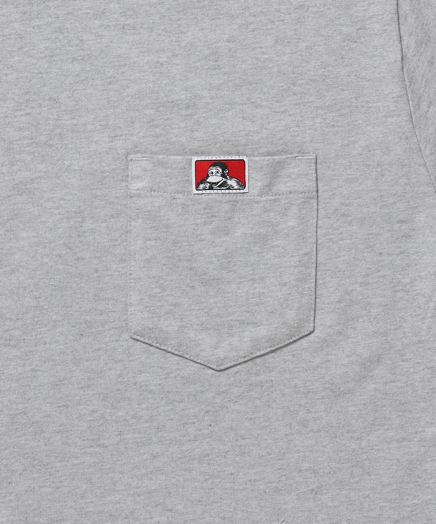 L/S POCKET TEE (REG) / ユニセックス ロングスリーブ ポケットT レギュラーフィット 長袖 ワンポイント グレー