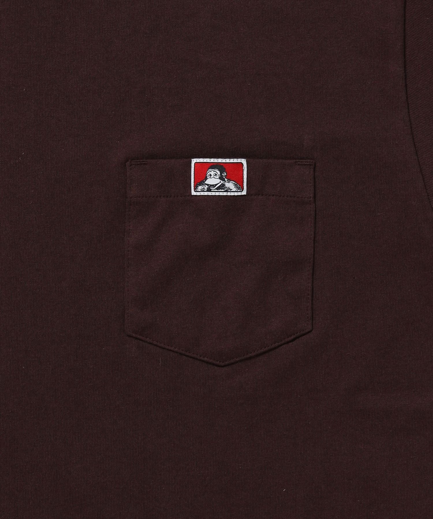 L/S POCKET TEE (REG) / ユニセックス ロングスリーブ ポケットT レギュラーフィット 長袖 ワンポイント ブラウン