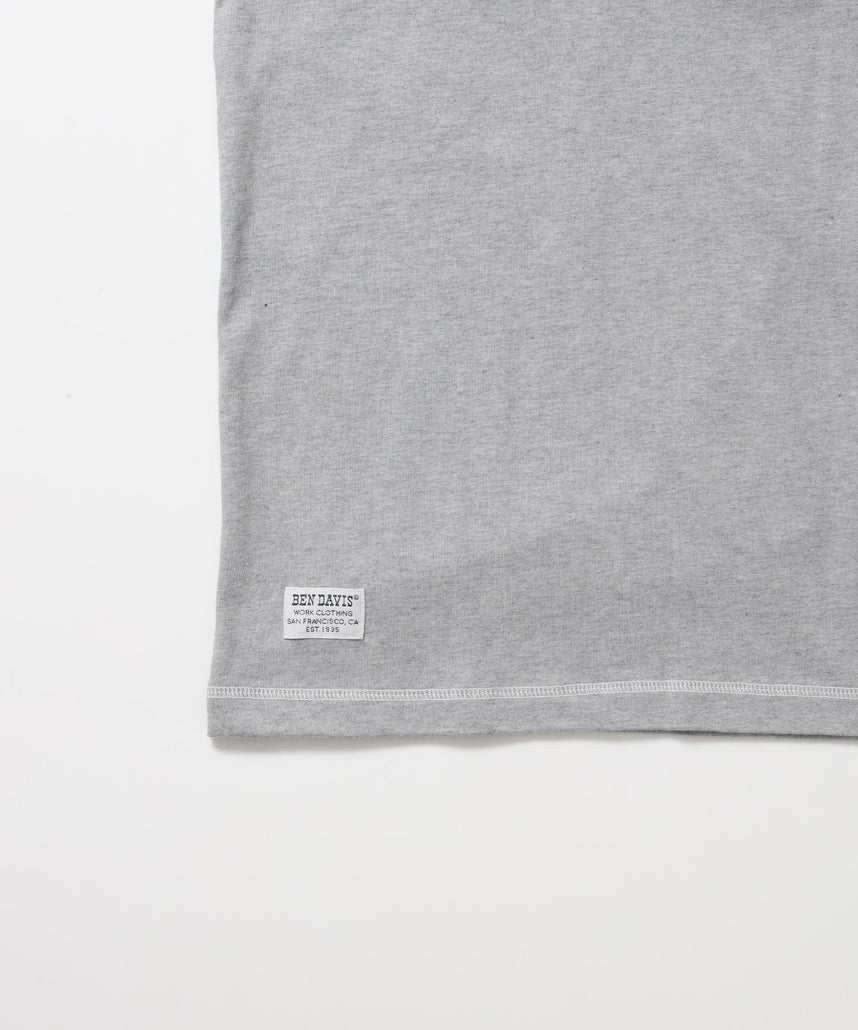 BEN'S HENLEY L/S TEE / ヘンリーネック ロング ユニセックス ラグラン 長袖 グレー
