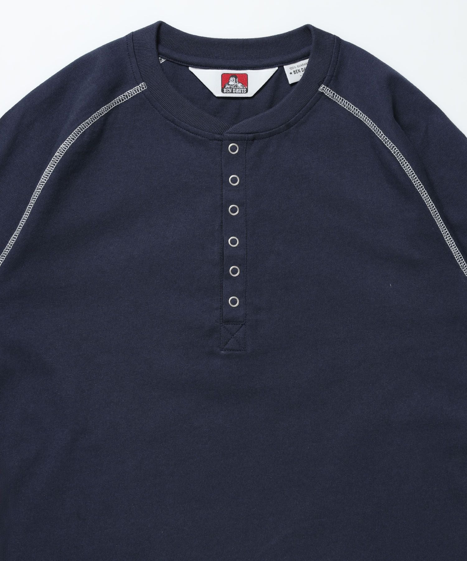 BEN'S HENLEY L/S TEE / ヘンリーネック ロング ユニセックス ラグラン 長袖 ネイビー