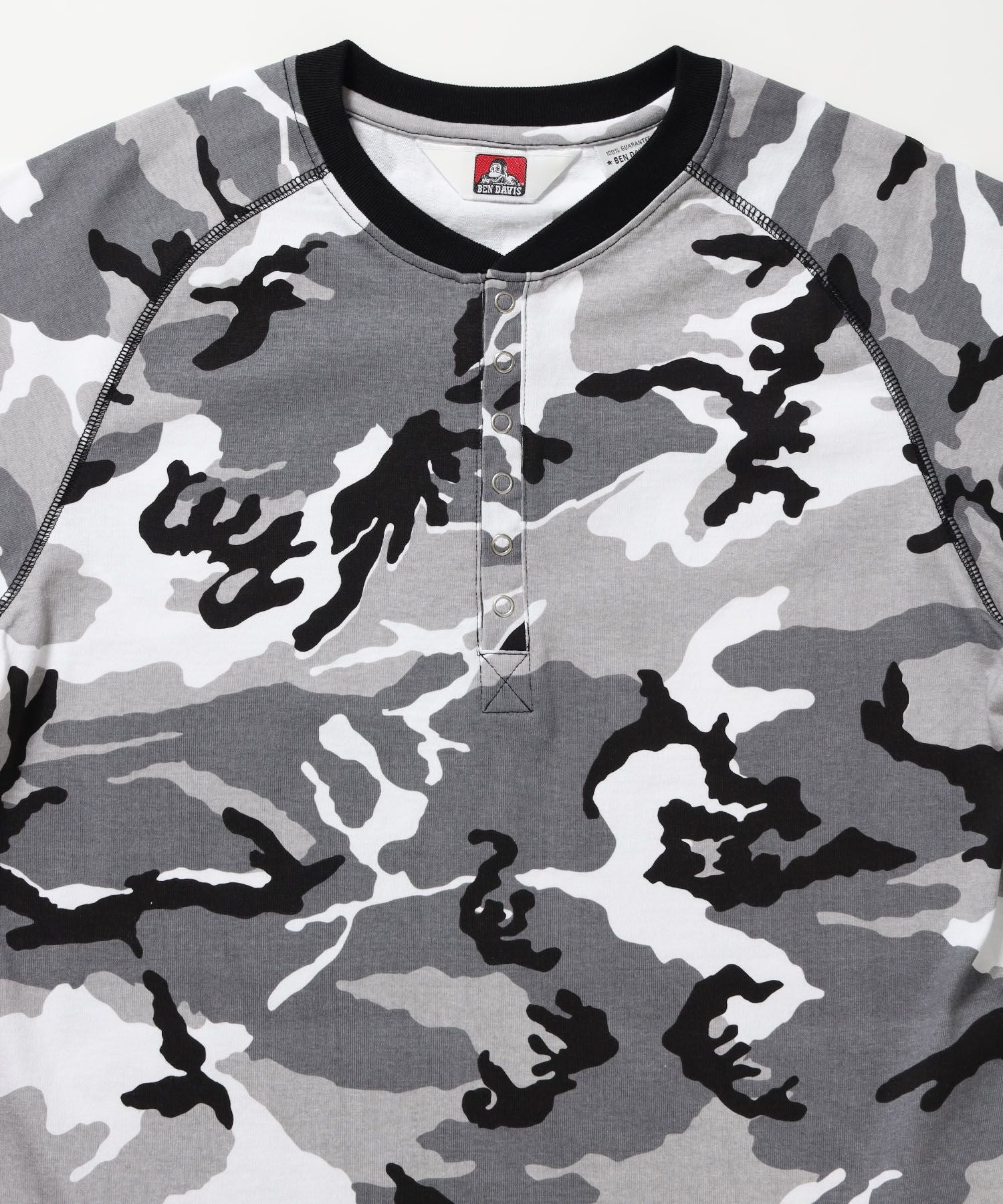 BEN'S HENLEY L/S TEE / ヘンリーネック ロング ユニセックス ラグラン 長袖 柄80