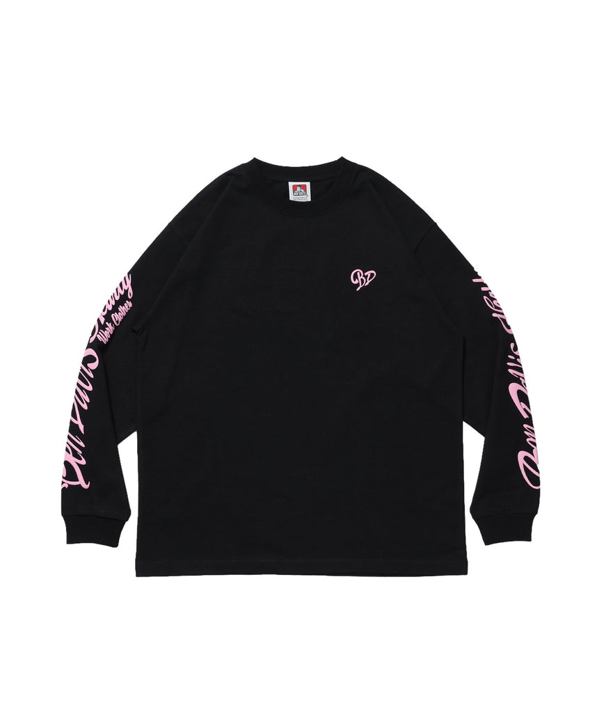【BEN DAVIS(ベンデイビス)】GRAPHIC WIDE L/S TEE / ワイドシルエット グラフィック ロンT 長袖 ユニセックス ブラック