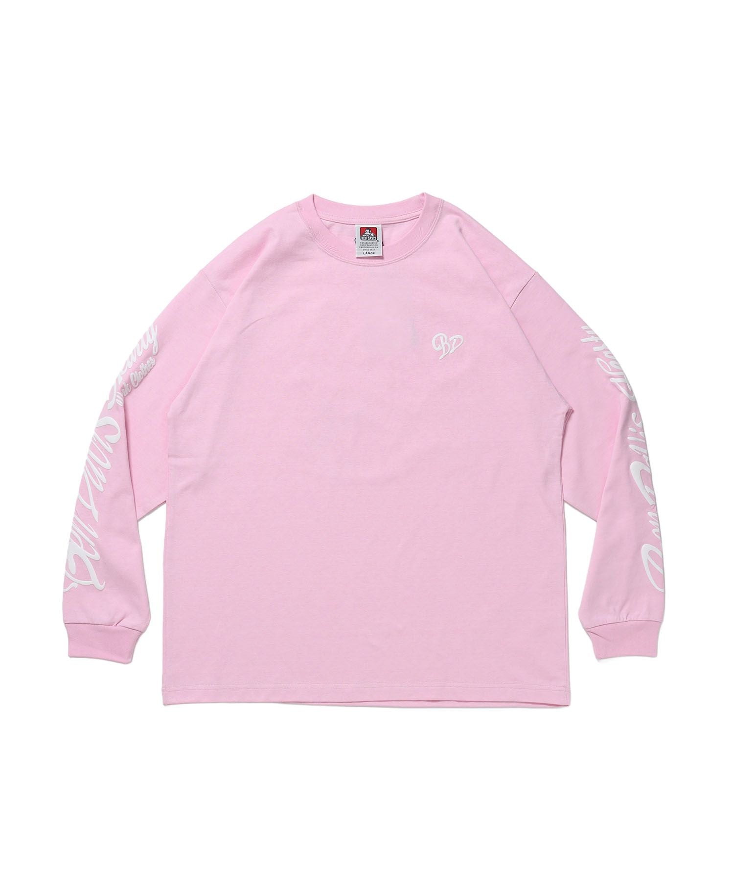 【BEN DAVIS(ベンデイビス)】GRAPHIC WIDE L/S TEE / ワイドシルエット グラフィック ロンT 長袖 ユニセックス ピンク