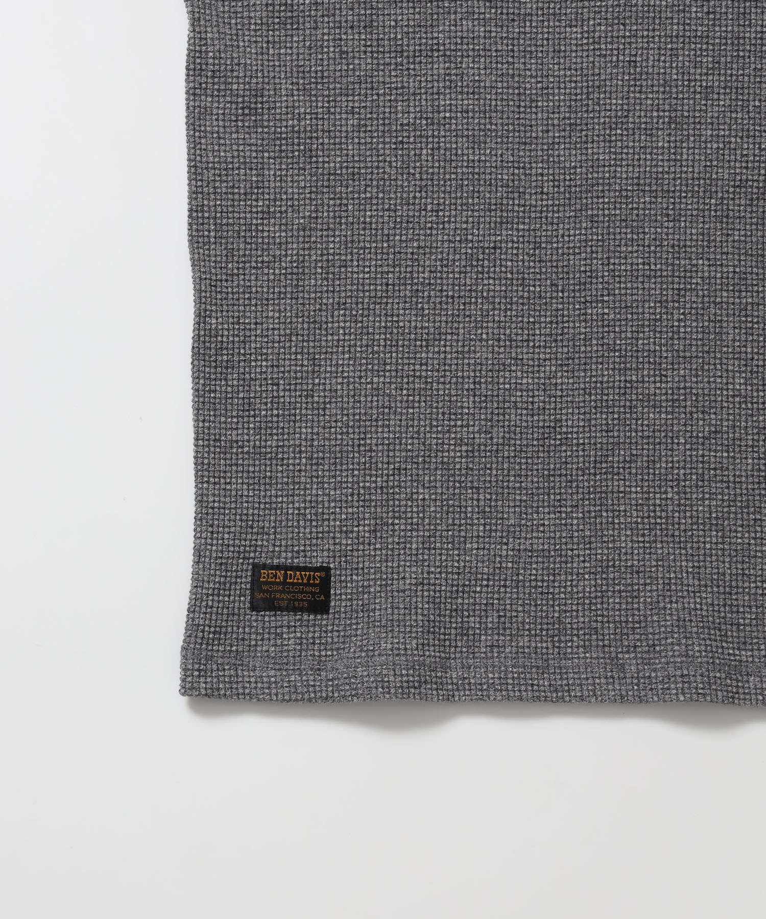 WAFFLE L/S CREW / ワッフル クルーネック 長袖 ロンT ユニセックス グレー