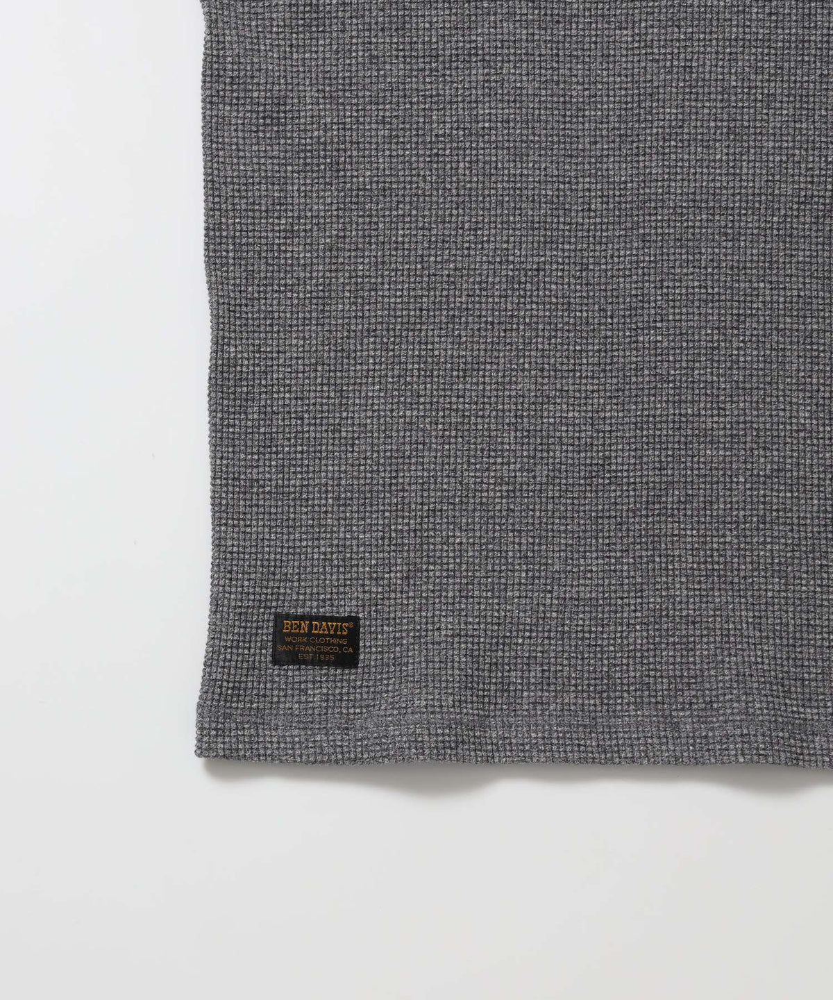 WAFFLE L/S CREW / ワッフル クルーネック 長袖 ロンT ユニセックス グレー