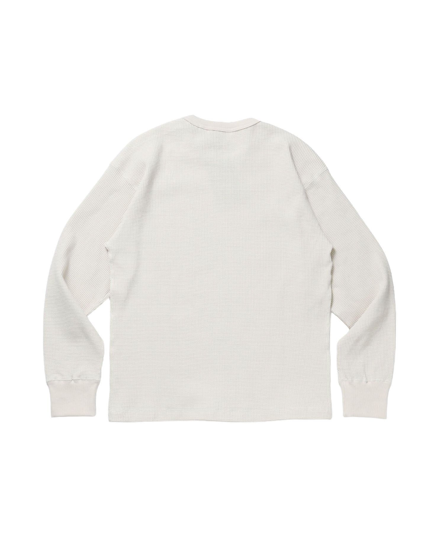 WAFFLE L/S CREW / ワッフル クルーネック 長袖 ロンT ユニセックス オフホワイト
