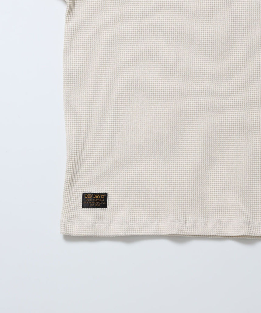 WAFFLE L/S CREW / ワッフル クルーネック 長袖 ロンT ユニセックス オフホワイト