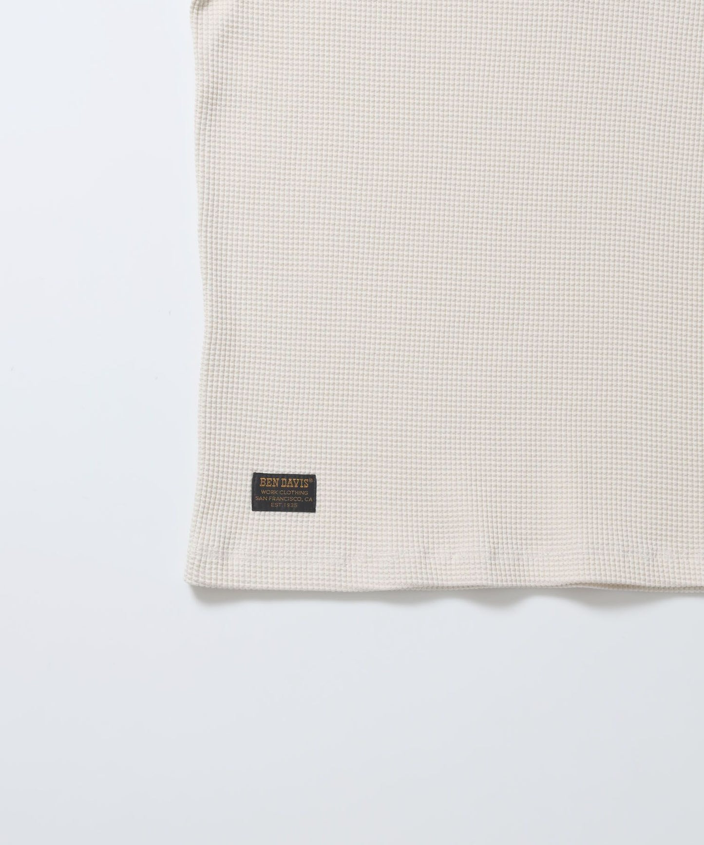 WAFFLE L/S HENLEY / ワッフル ヘンリーネック ロンT ユニセックス 長袖 サーマル オフホワイト