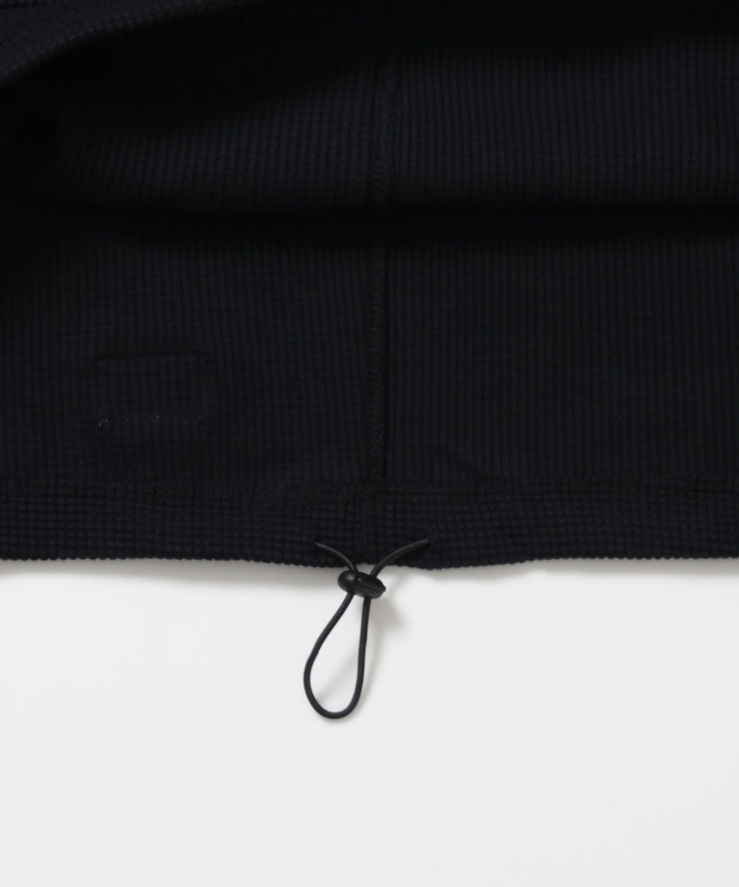 BIG WAFFLE HENLEY WIDE P/O / ワッフル ヘンリー ネック ワイドシルエット ロンT ユニセックス 長袖 ブラック