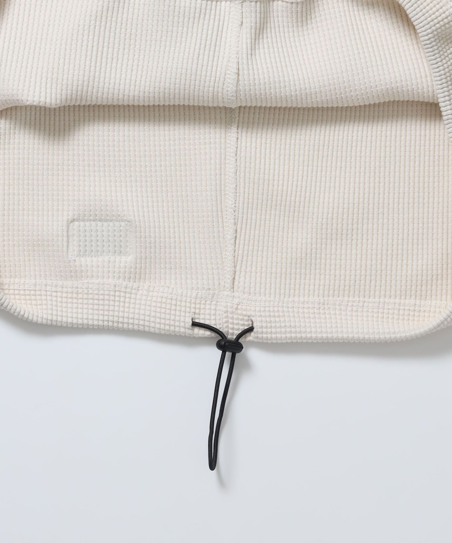 BIG WAFFLE HENLEY WIDE P/O / ワッフル ヘンリー ネック ワイドシルエット ロンT ユニセックス 長袖 オフホワイト