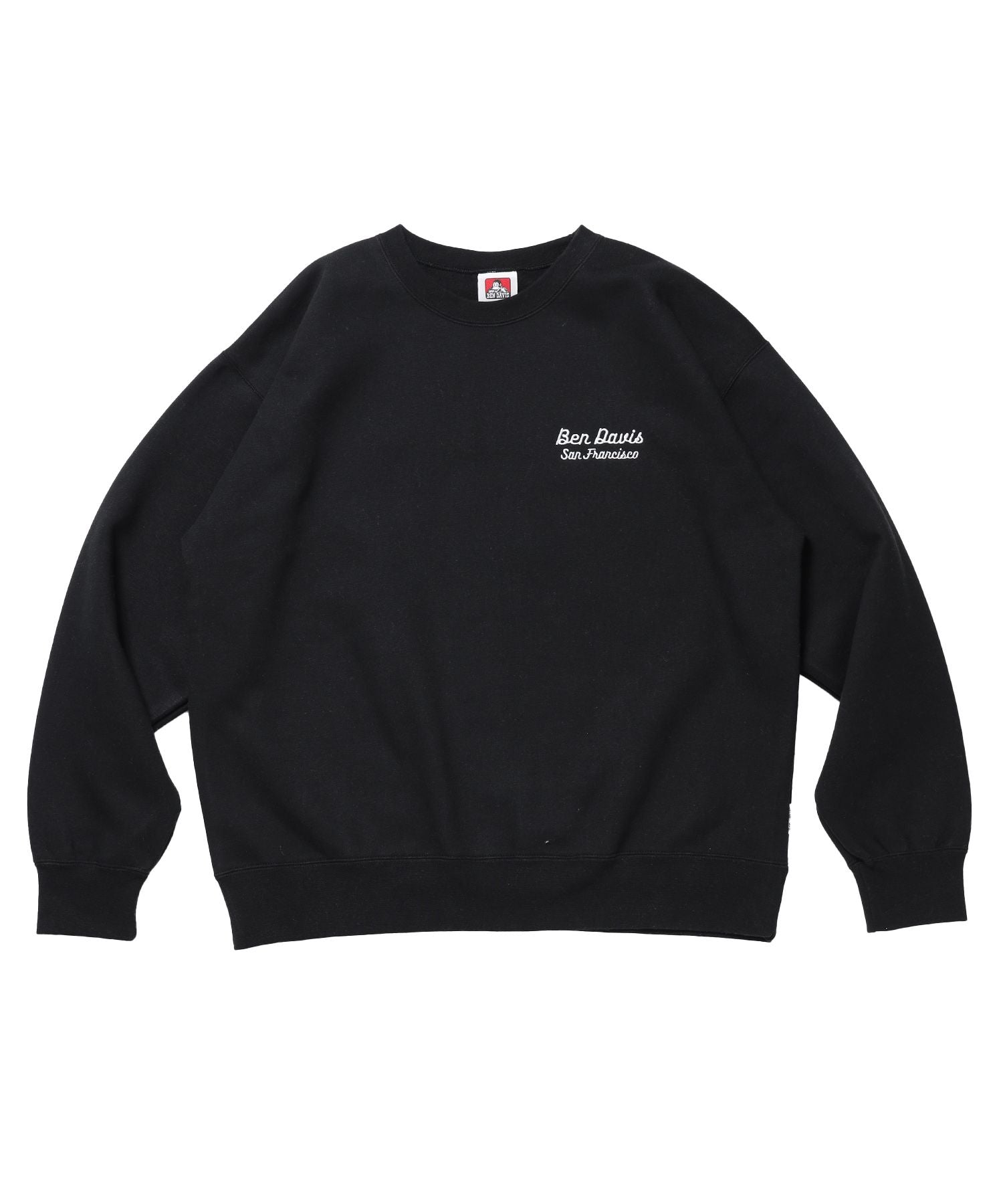 【BEN DAVIS(ベンデイビス)】Graphic Sweatshirt / スウェット クルーネック グラフィック 裏起毛 ユニセックス ブラック