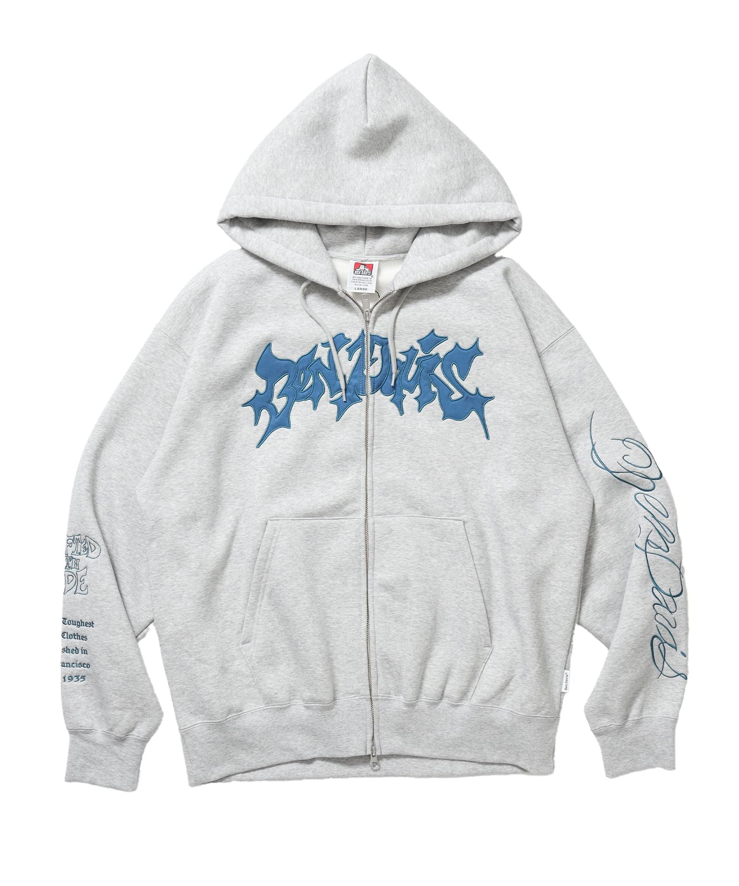 BEN DAVIS（ベンデイビス）】SPIKY LOGO ZIP HOODIE / ジップフーディ