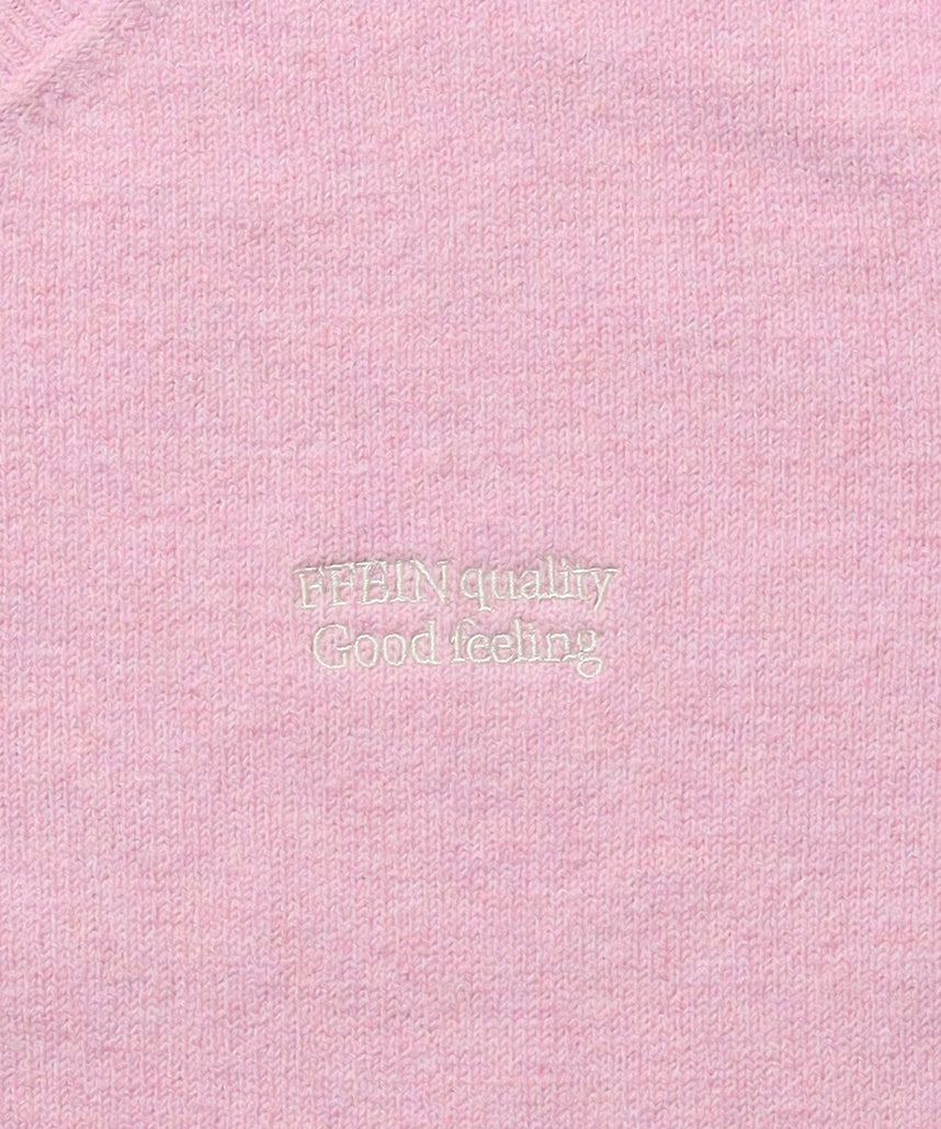 ウール混Vネックニット / ウール混 刺繍 ニット Vネック ユニセックス