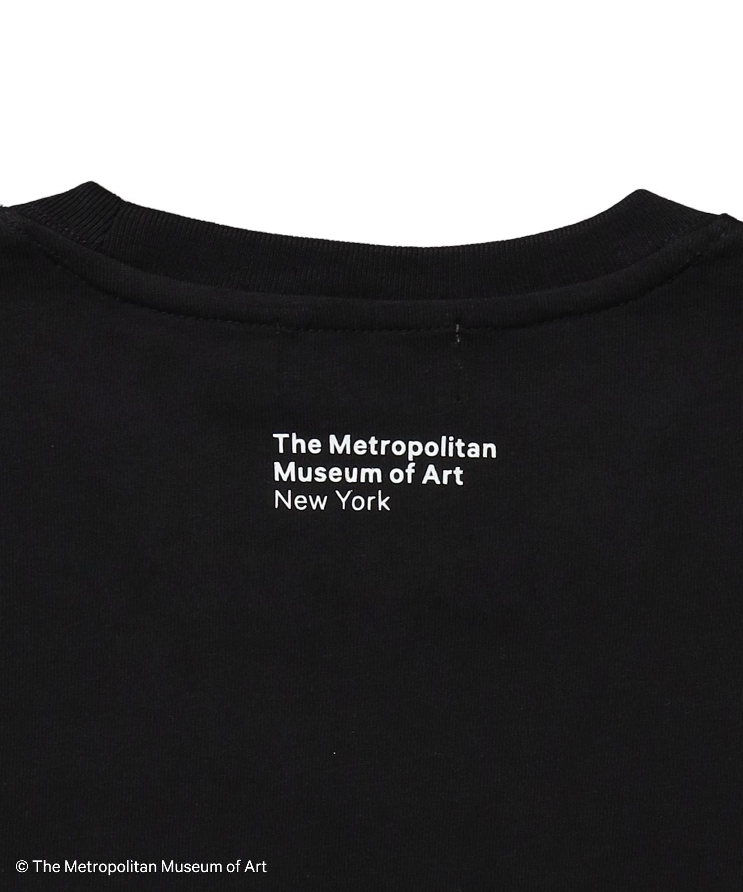 The MetワンポイントTシャツ / メトロポリタン美術館 半袖 クルーネック プリント ワンポイント ブラック