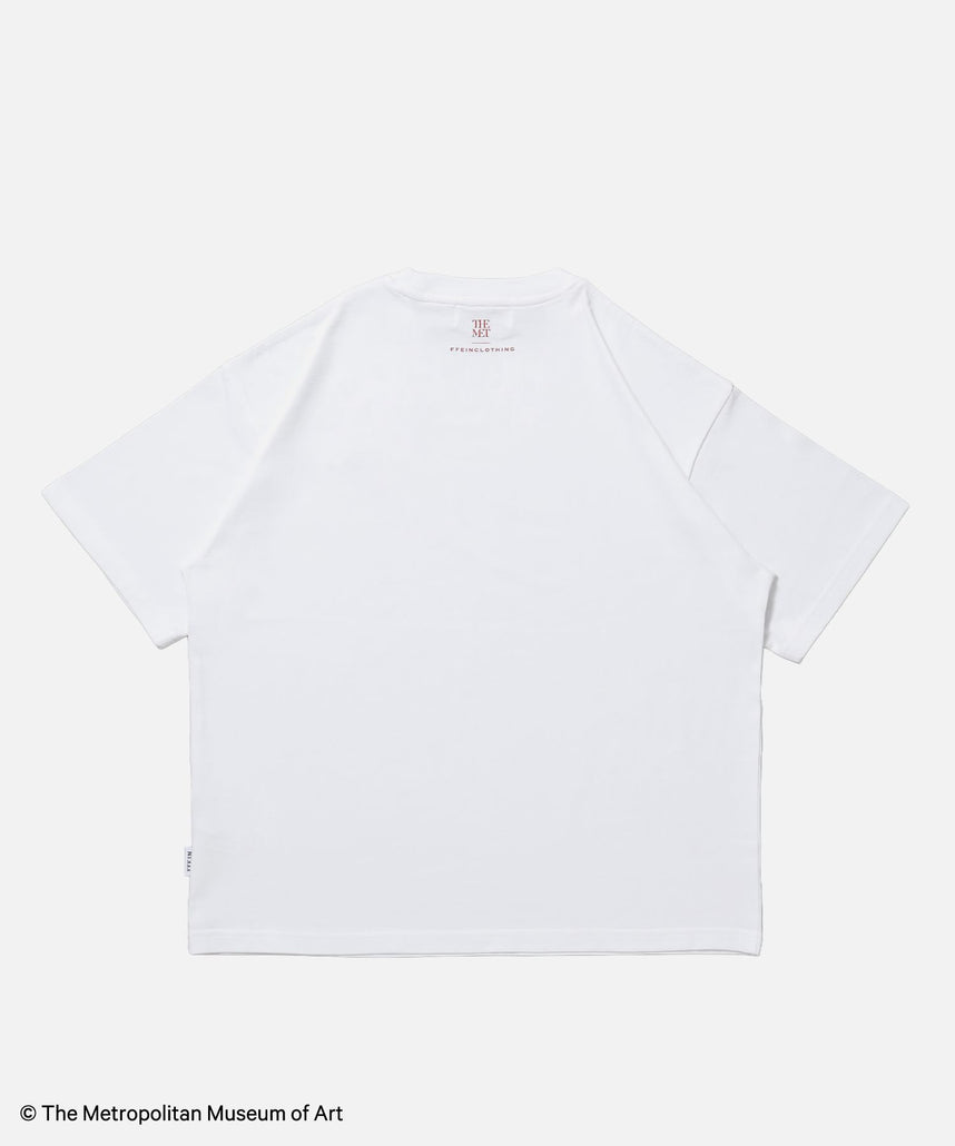 The Met小文字グラフィックTシャツ / メトロポリタン美術館 半袖 クルーネック プリント ワンポイント ホワイト