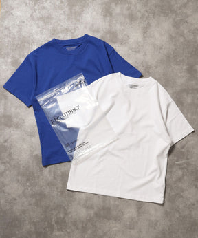 「ラフに着てもサマになる、太リブベーシックTシャツ」カラバリ太リブベーシックTシャツロイヤルブルー