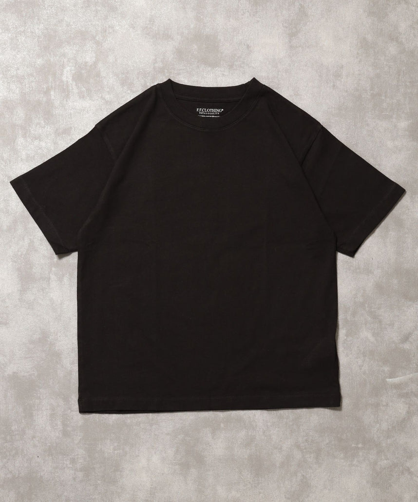 【FFEIN(フェイン)】「ラフに着てもサマになる、太リブベーシックTシャツ」カラバリ太リブベーシックTシャツ ブラック