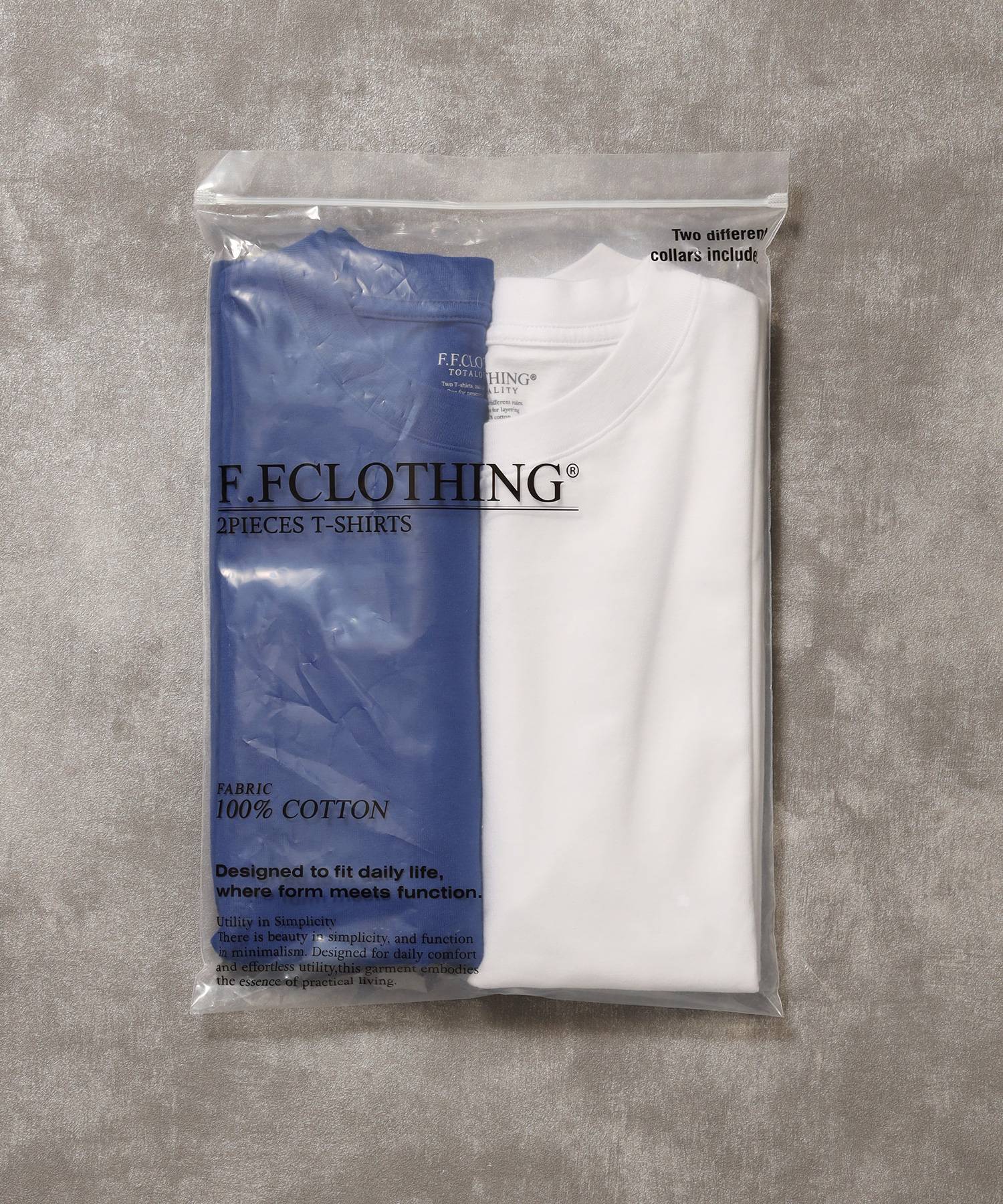 【FFEIN(フェイン)】「ラフに着てもサマになる、太リブベーシックTシャツ」カラバリ太リブベーシックTシャツロイヤルブルー