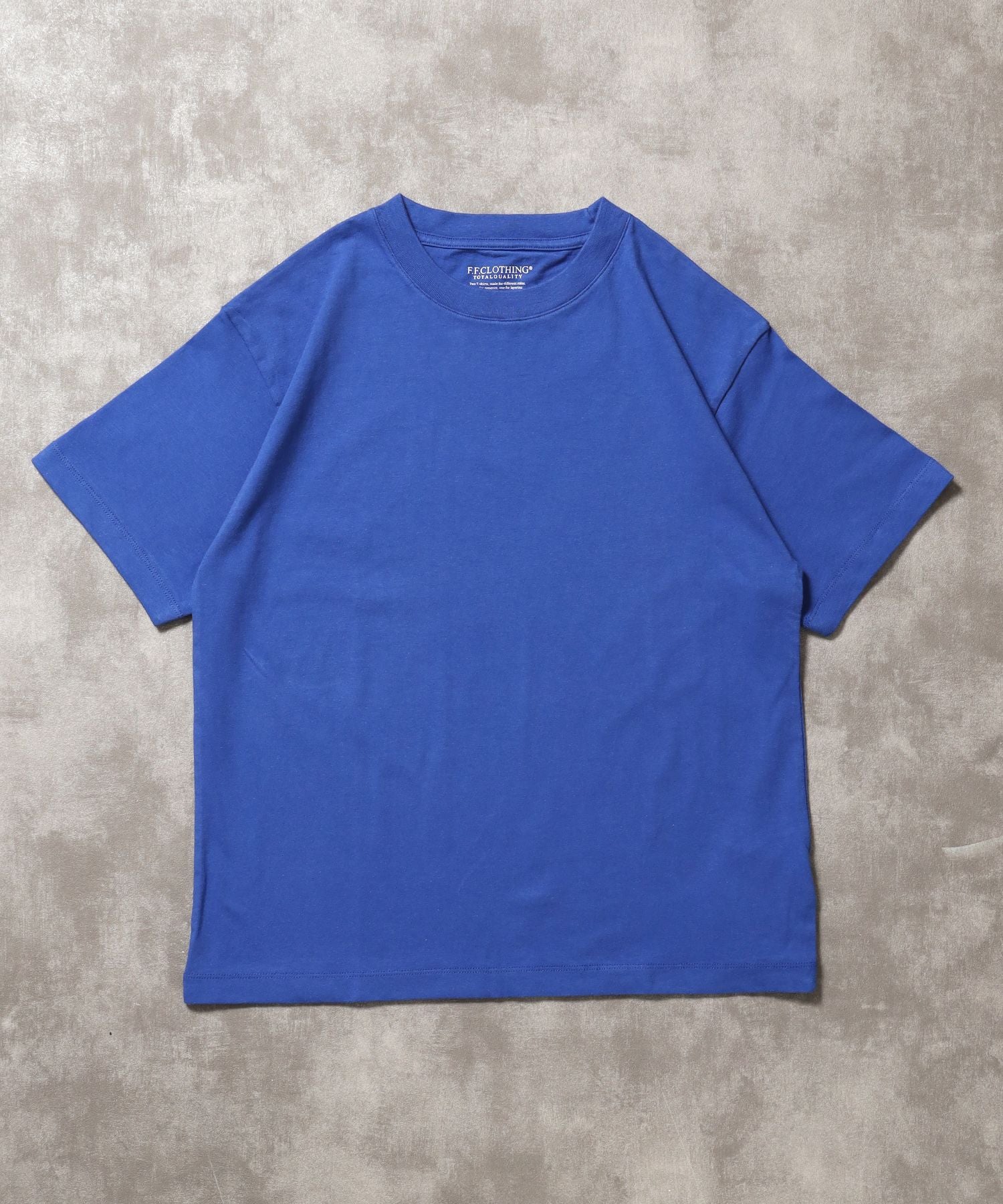【FFEIN(フェイン)】「ラフに着てもサマになる、太リブベーシックTシャツ」カラバリ太リブベーシックTシャツロイヤルブルー
