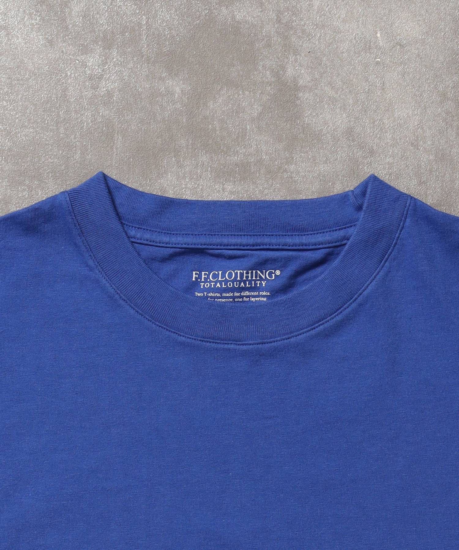 「ラフに着てもサマになる、太リブベーシックTシャツ」カラバリ太リブベーシックTシャツロイヤルブルー