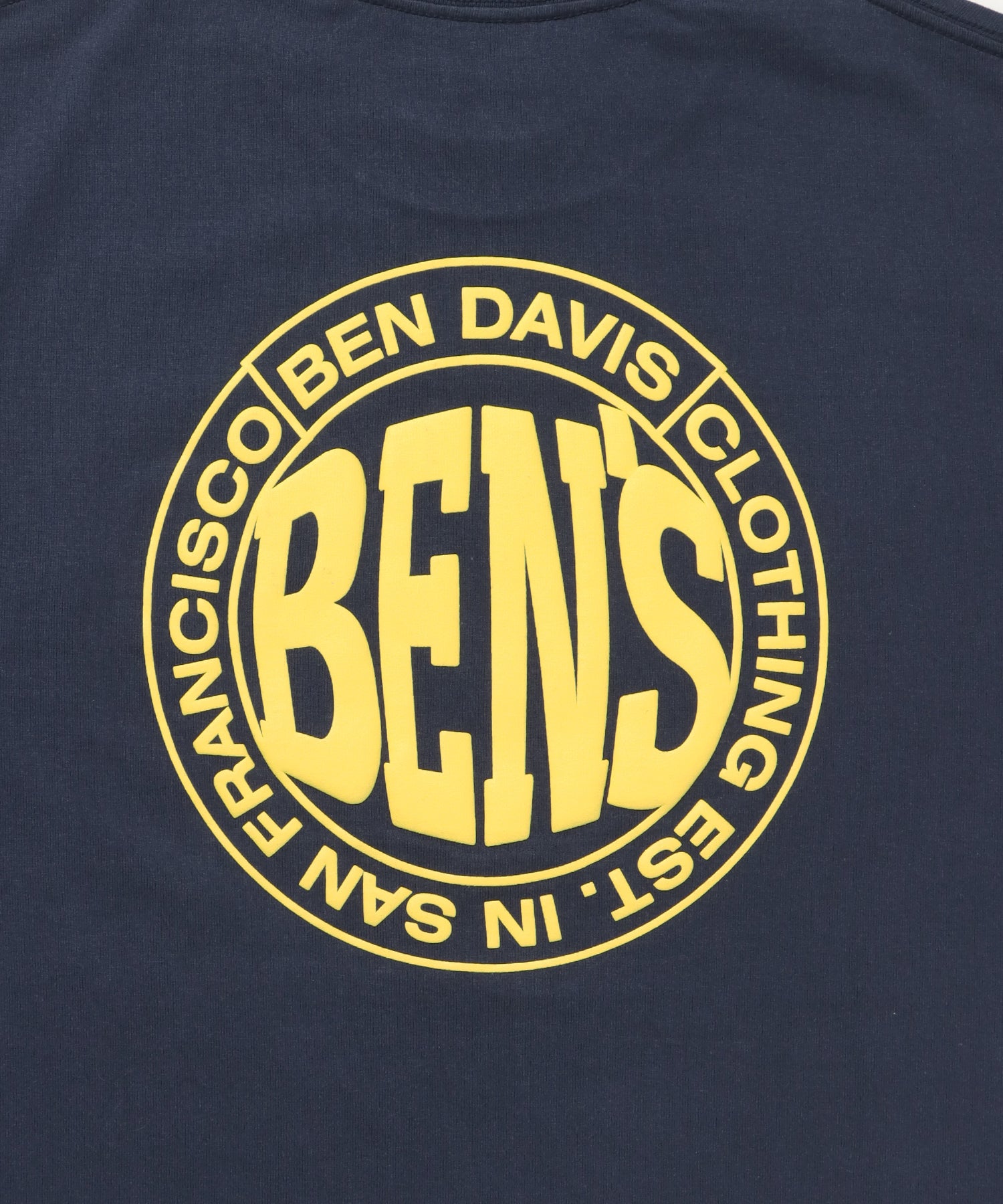 CIRCLE BEN‘S TEE / サークルロゴ Tシャツ 刺繍 半袖 シンプルロゴ ネイビー