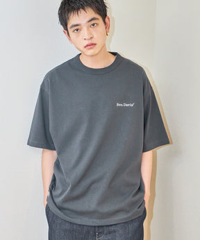【BEN DAVIS(ベンデイビス)】NAVAL別注 エクストラヘビーオーバーT / 半袖 Tシャツ ワンポイント ブランドロゴ 刺繍 チャコール