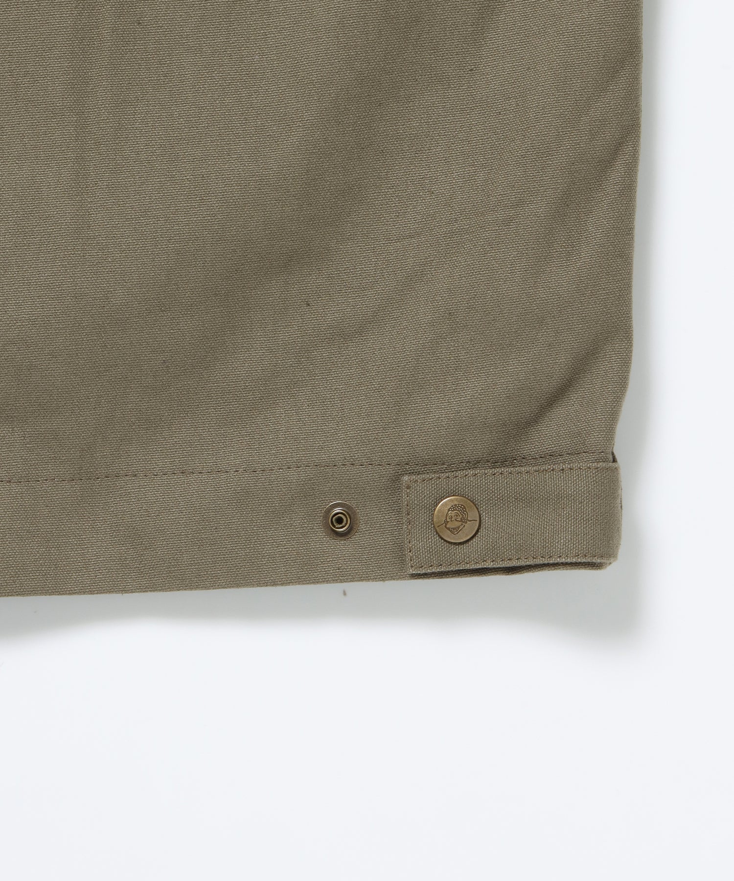 MECHANIC EMB RIBBED JACKET / ワーク ジャケット 刺繍 ジャケット ダック アウター カーキ