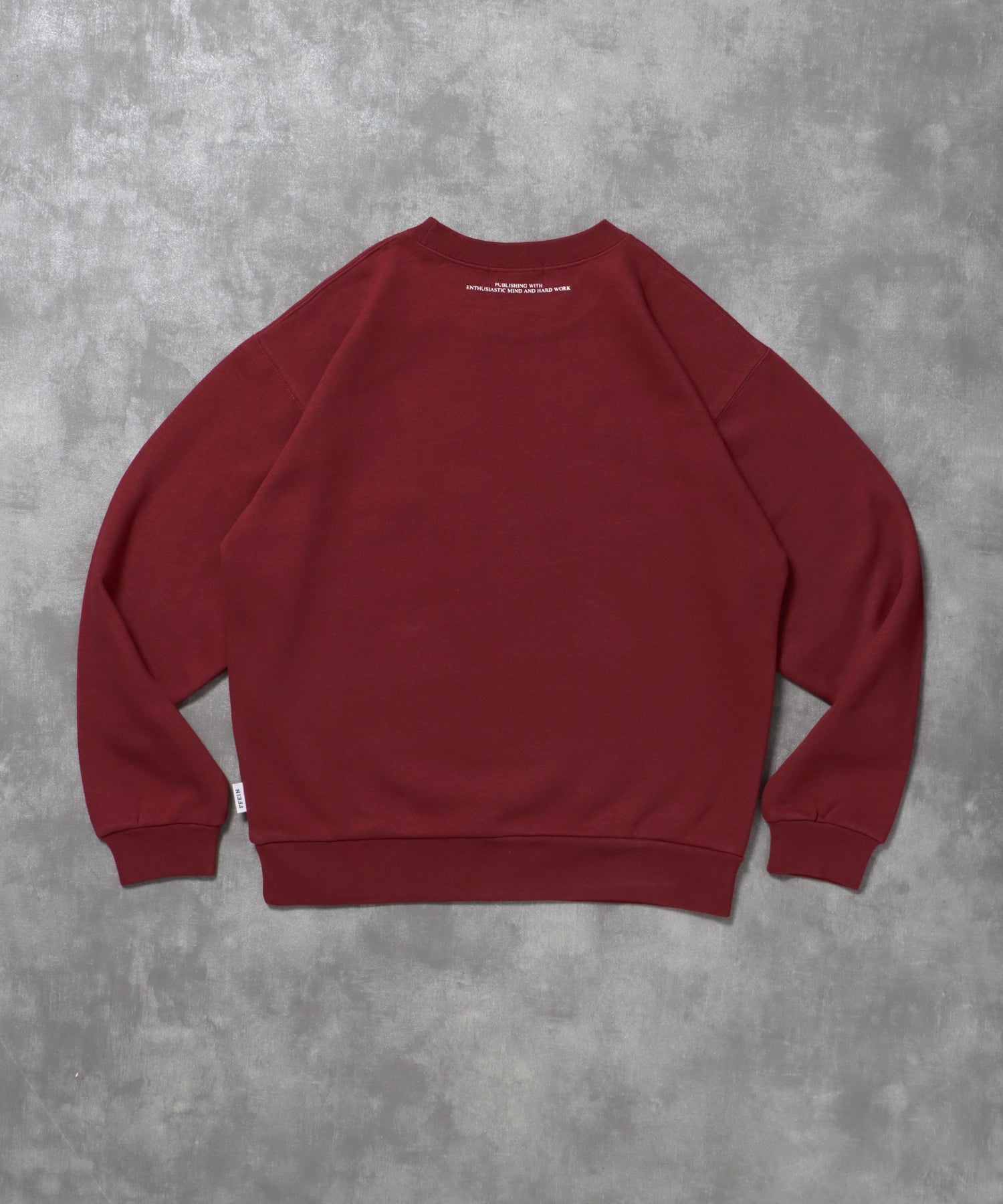 ヘビーウエイトサークルロゴスウェット / 裏起毛 スウェット クルーネック ワンポイント プリント ワイン