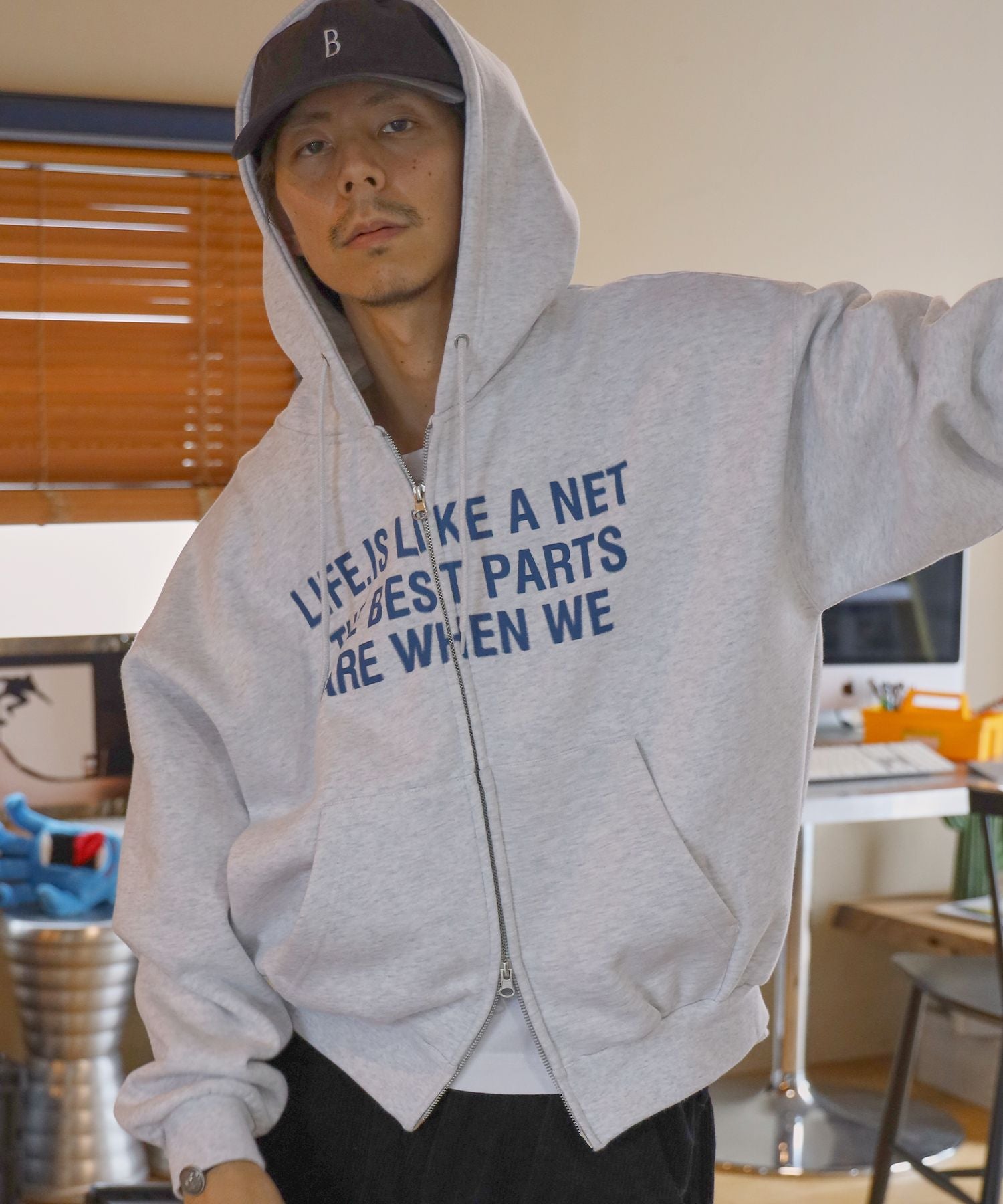 モデル:H178 Size:Mアッシュグレー