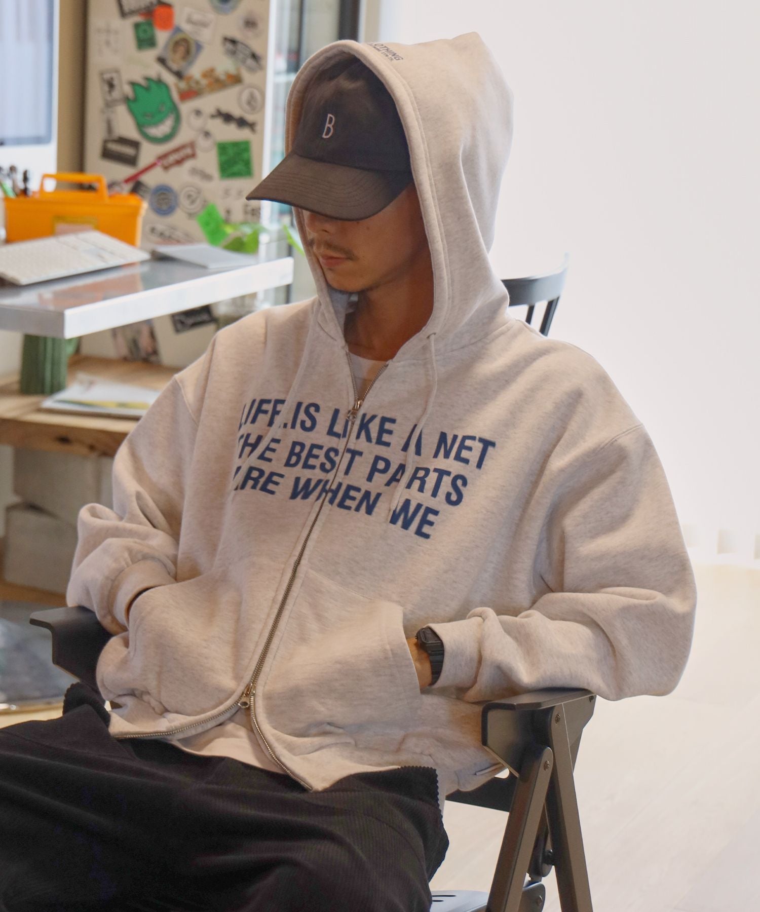 モデル:H178 Size:Mアッシュグレー