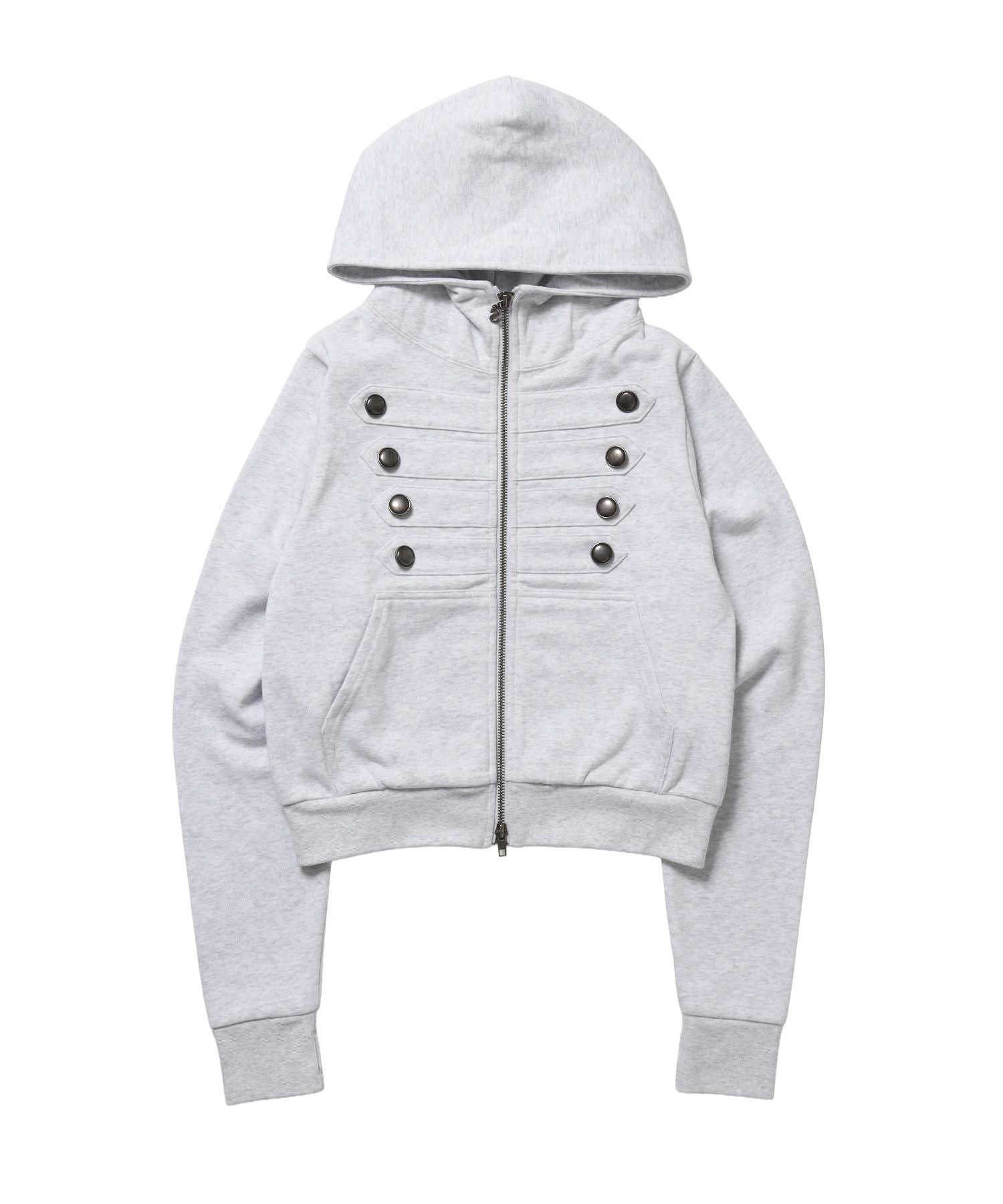 【SEQUENZ(シークエンズ)】※WEB限定 / ナポレオンハイネックジップパーカー / sqnzW napoleon fit zip p/k アッシュグレー