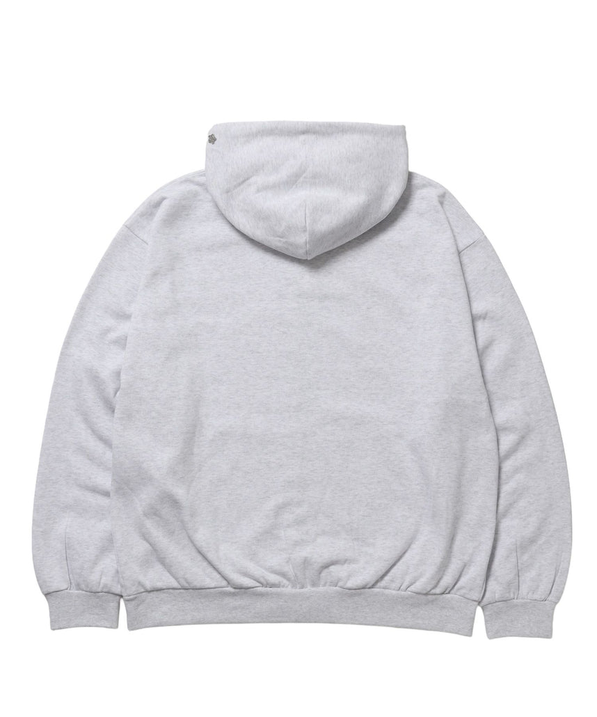 ※WEB限定 / es HOMEロゴ裏起毛ジップパーカー / sqnzU basic logo zip p/k アッシュグレー