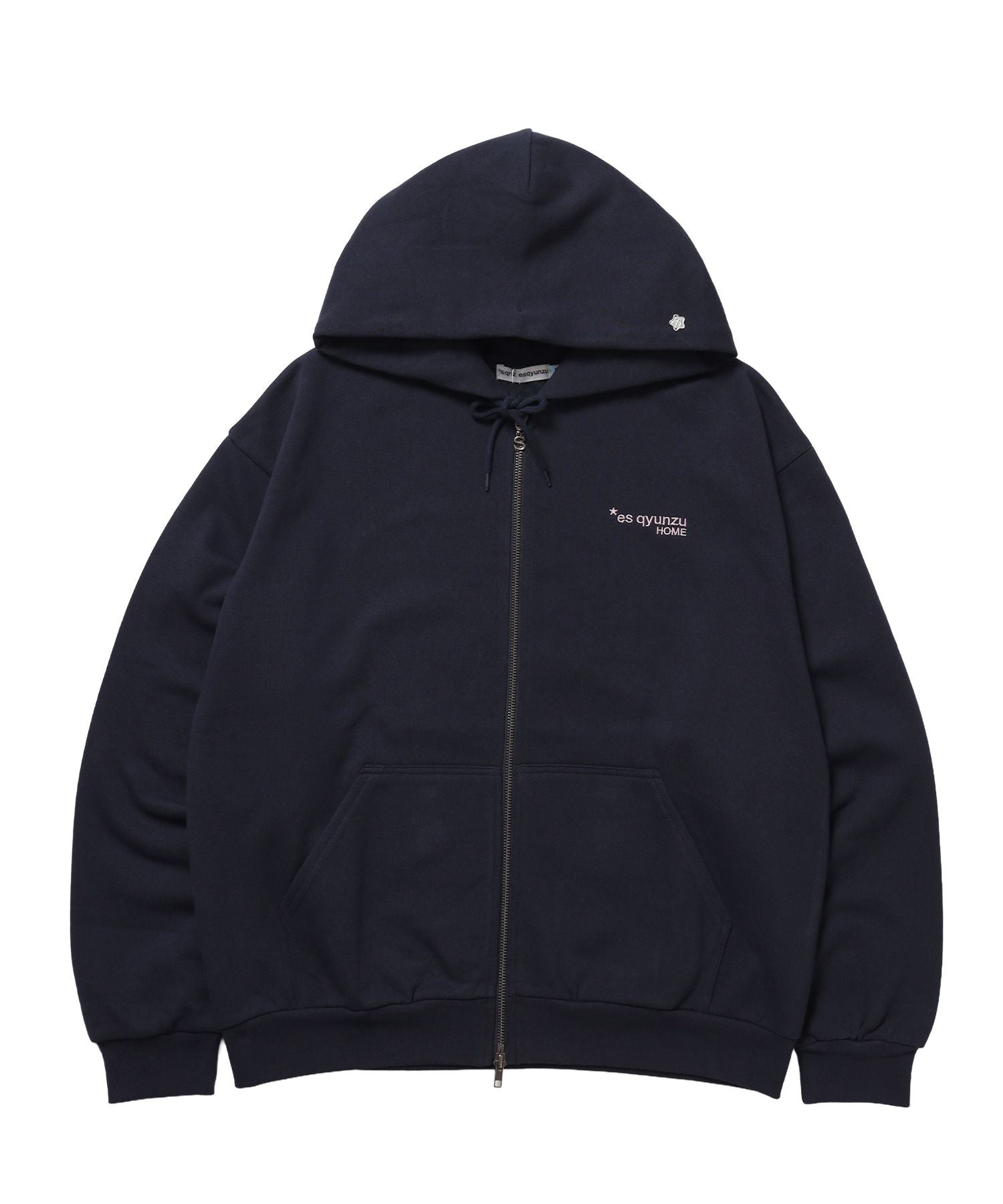 【SEQUENZ(シークエンズ)】※WEB限定 / es HOMEロゴ裏起毛ジップパーカー / sqnz logo zip p/k ネイビー