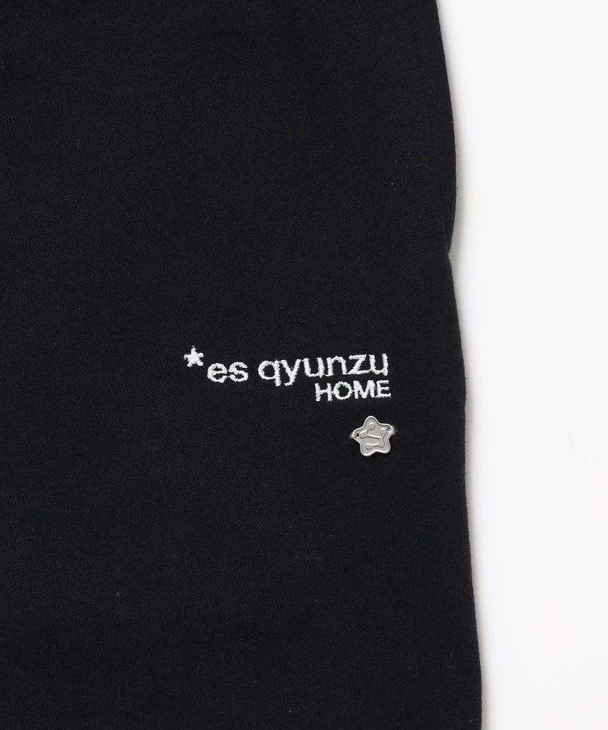 ※WEB限定 / es HOMEロゴ裏起毛スウェットパンツ / sqnzU basic logo sweat pants ブラック
