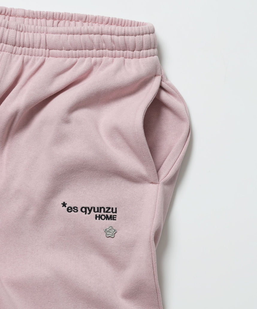 ※WEB限定 / es HOMEロゴ裏起毛スウェットパンツ / sqnzU basic logo sweat pants ピンク