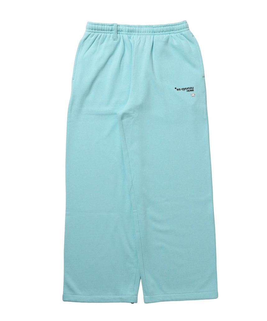 【SEQUENZ(シークエンズ)】※WEB限定 / es HOMEロゴ裏起毛スウェットパンツ / sqnz logo sweat pants ターコイズブルー