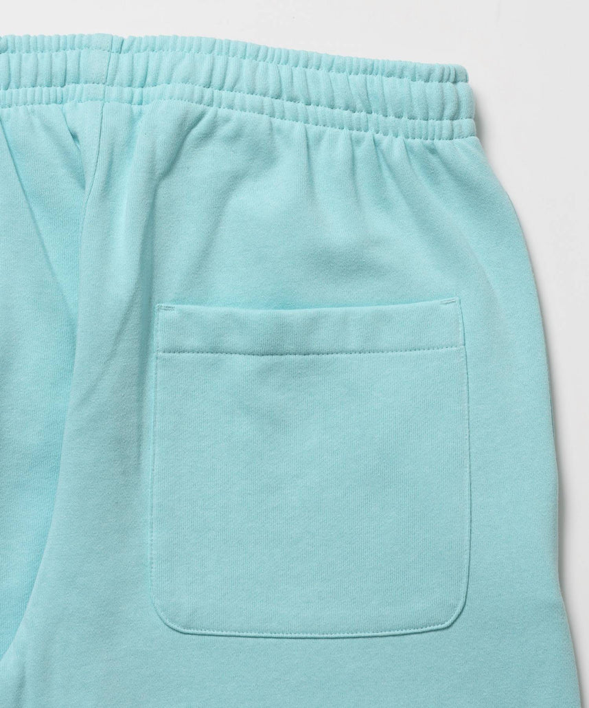 ※WEB限定 / es HOMEロゴ裏起毛スウェットパンツ / sqnzU basic logo sweat pants ターコイズブルー