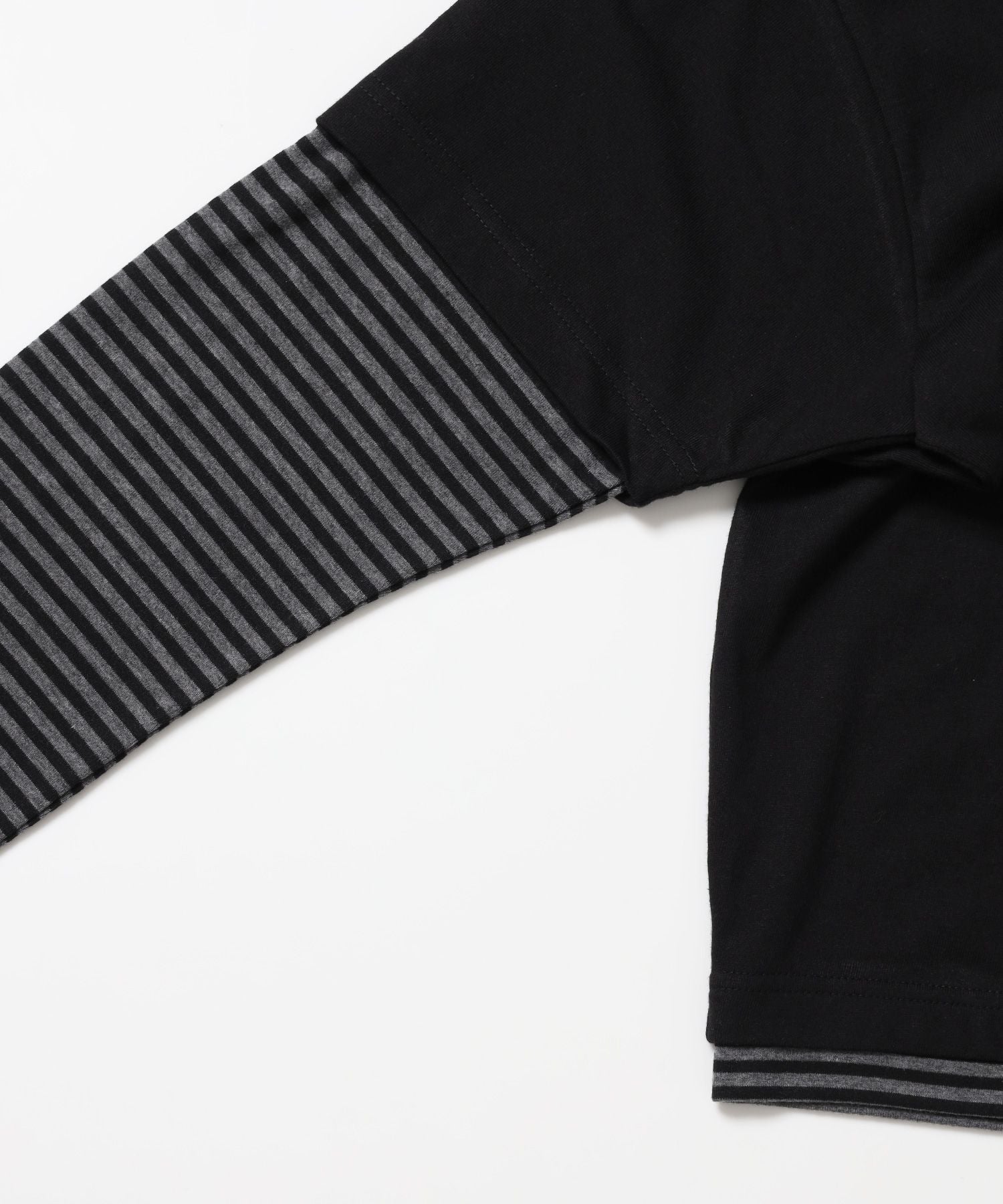 ぼかしプリントフェイクレイヤードロンT / sqnzU fake layered l/s tee