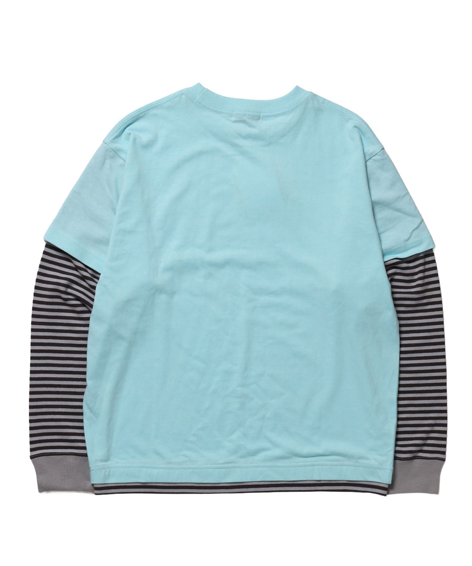 ぼかしプリントフェイクレイヤードロンT / sqnzU fake layered l/s tee
