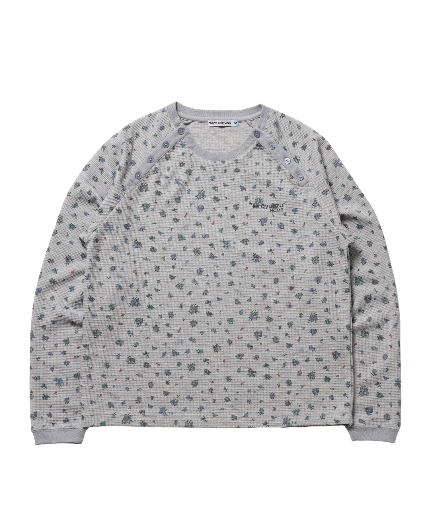 【SEQUENZ(シークエンズ)】※WEB限定 / ダブルヘンリーワッフルロンT / sqnzU asetry neck thermal l/s tee 柄82